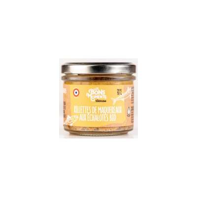 Rillettes de maquereau aux échalotes bio, Les Bons Moments  (90 g)