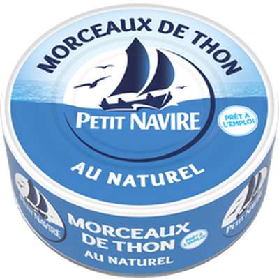 Morceaux de thon au naturel, Petit Navire (112 g)