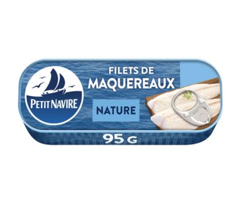 Filets de maquereaux nature, Petit Navire (95 g)