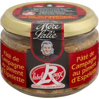 Pâté de campagne au piment d'Espelette, Mère Lalie (180 g)