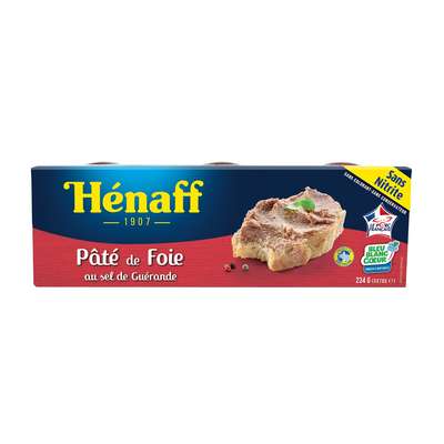 Pâté de foie au sel de Guérande, Hénaff (3 x 78 g)