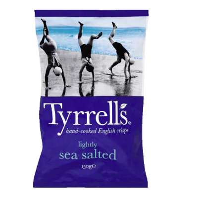 Chips pomme de terre au sel de mer, Tyrrell's (150 g)