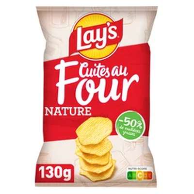 Chips cuites au four nature, Lay's (130 g)
