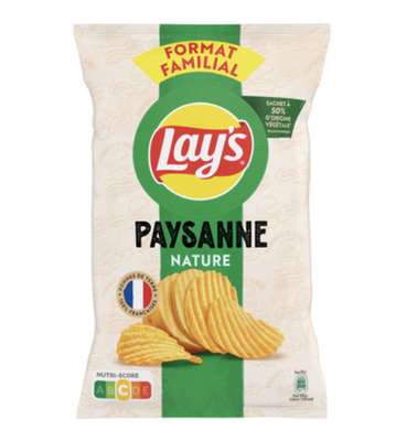 Chips paysannes nature, Lay's (295 g, format familial)