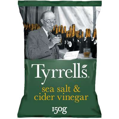 Chips sel de mer/vinaigre cidre, Tyrrell's (150 g)