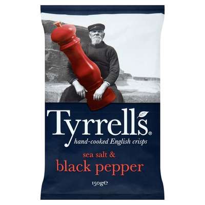 Chips sel de mer & poivre noir, Tyrrell's (150 g)