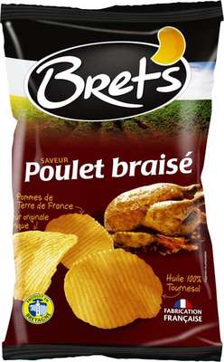 Chips saveur poulet braisé, Bret's (125 g)
