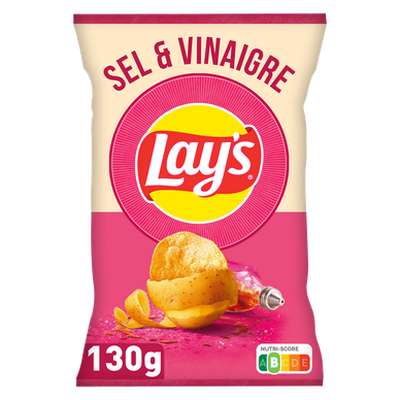 Chips saveur sel & vinaigre, Lay's (130 g)
