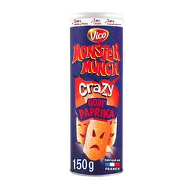 Chips tuiles apéritif goût paprika Monster Munch crazy, Vico (150 g)