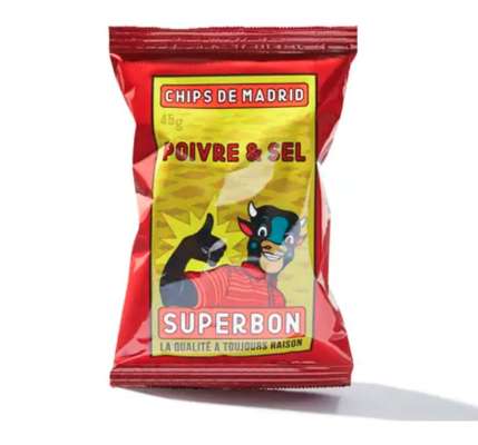Chips de Madrid sel & poivre petit format, Superbon (40 g)