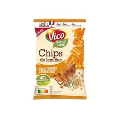 Chips de lentilles oignons caramélisés Natur'& bon, VICO (85 g)