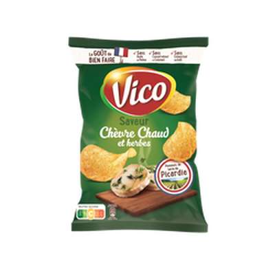 Chips classique chèvre chaud & herbes, Vico (125 g)