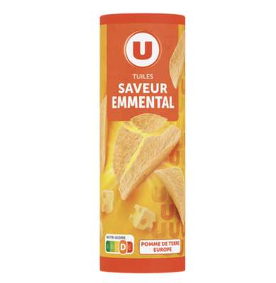 Tuiles saveur emmental, U   (170 g)