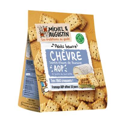 Petits Beurre au chèvre Sainte-Maure de Touraine AOP, Michel et Augustin (100 g)