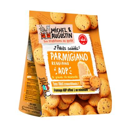 Sablés salés Parmigiano Reggiano AOP moutarde, Michel et Augustin (100 g)