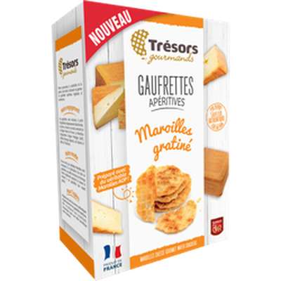 Gaufrettes apéritives maroilles Gratiné, Trésor Gourmand (60 g)