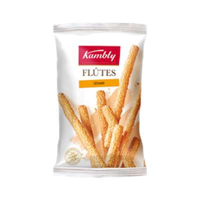 Biscuits apéritif flûtes sésame, Kambly (125 g)