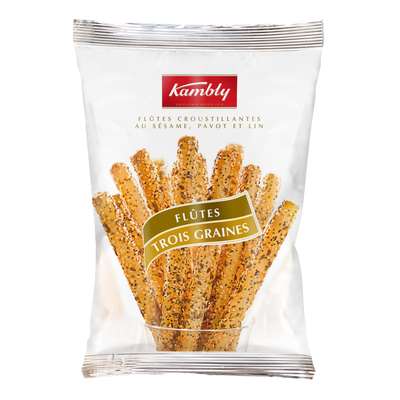 Duo de flûtes aux 3 graines, Kambly (125 g)