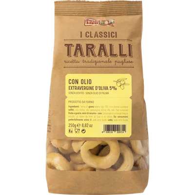 Taralli à l'huile d'olive extra vierge, Sapori (250 g)