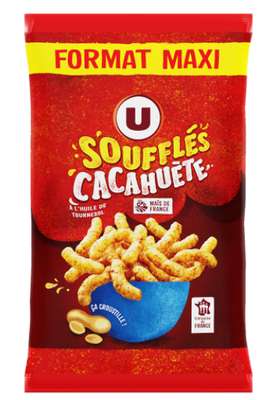 Soufflés à base de maïs à la cacahuète, U (200 g)