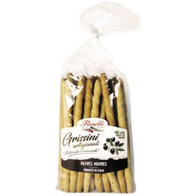 Gressins artisanaux aux olives noires, Florelli (300 g)