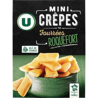 Mini crêpes fourrées au roquefort, U (65 g)