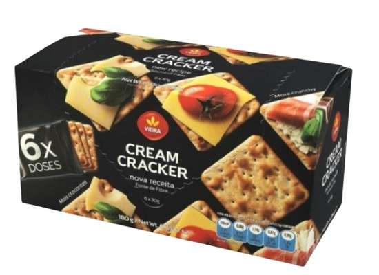 Biscuit cream cracker, Vieira de Castro (6 x 30 g)