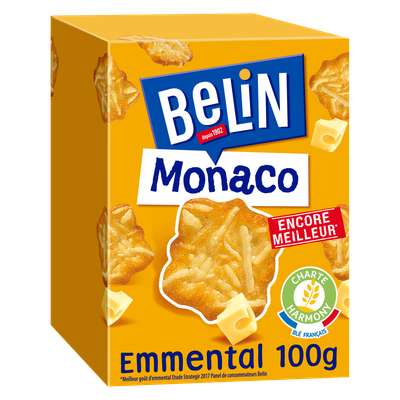 Crackers Monaco Emmental, Belin (100 g) (LOT DE 2)