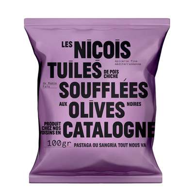 Tuiles soufflées de pois chiches à l'olive, Les Niçois (100 g)