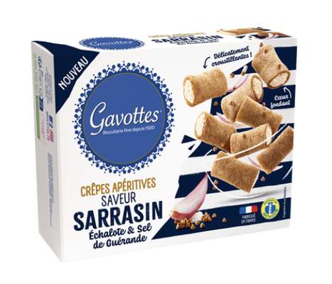Crêpes saveur sarrasin échalote et sel de Guérande, Gavottes  (80 g)