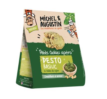 Petits cookies salés pesto noix de cajou, Michel et Augustin  (90 g)