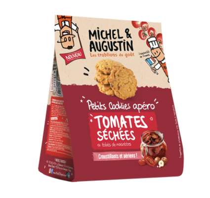 Petits cookies salés tomates séchées noisettes, Michel et Augustin   (90 g)