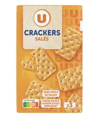 Crackers apéritif salés, U  (3 x 100 g)