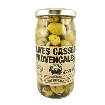 Olives vertes cassées à la provençale, Le Vieux Bistrot (200 g)