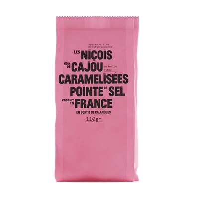Noix de cajou caramélisées fleur de sel de Tonton Pitou, Les Niçois (110 g)