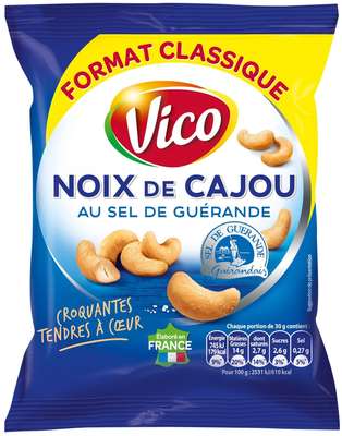 Noix de cajou au sel de guérande, Vico (100 g)