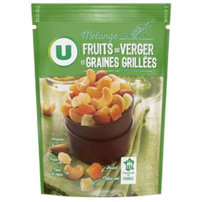 Mélange fruits du verger et graines grillées, U (120 g)