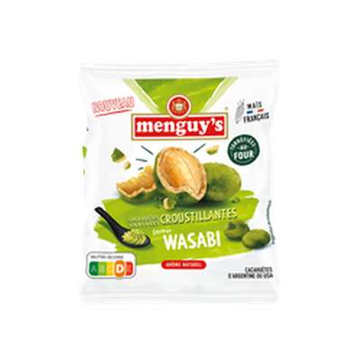 Cacahuètes enrobées de wasabi, Menguy's (170 g)