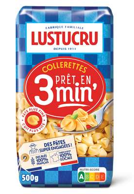Collerettes cuisson rapide 3 minutes, Lustucru (500 g)