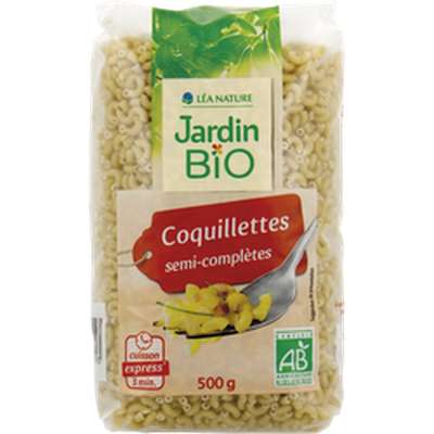 Coquillettes semi-complètes Bio, Jardin Bio (500 g)