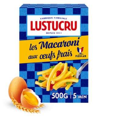 Macaroni aux oeufs frais, Lustucru (500 g)
