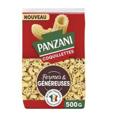 Coquillettes fermes et généreuse au blé français, Panzani (500 g)