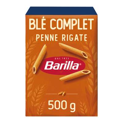 Penne Rigate intégrale au blé complet, Barilla (500 g)