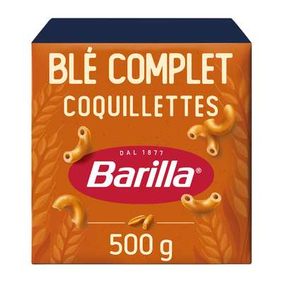 Coquillettes au blé complet, Barilla (500 g)