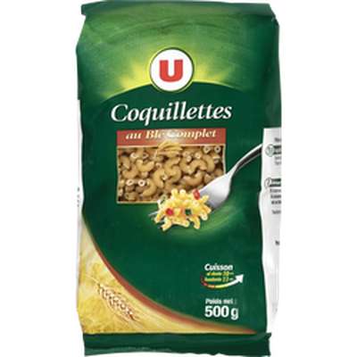 Coquillette au ble complet, U (500 g)