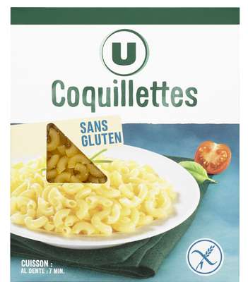 Coquillettes sans gluten, U (400 g)
