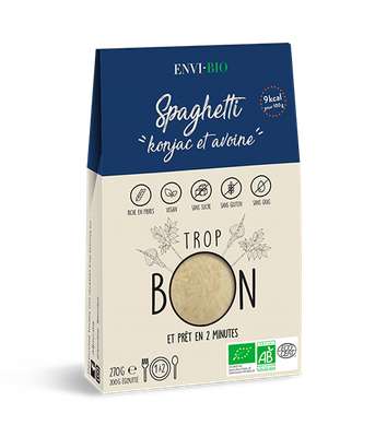 Spaghetti Konjac et avoine BIO, Envi-Bio (270 g)