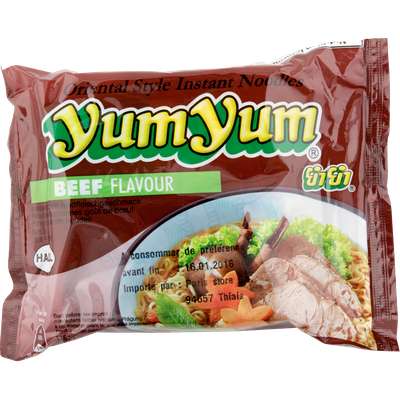 Soupe de nouilles arôme boeuf, Yum Yum (60 g)