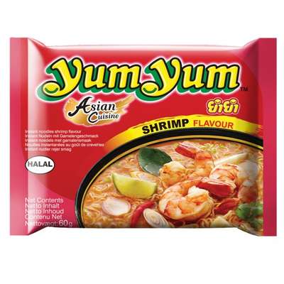 Soupe de nouilles arôme crevettes, Yum Yum (60 g)