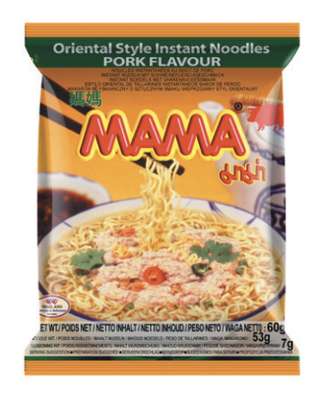 Nouilles saveur porc, Mama (60 g)